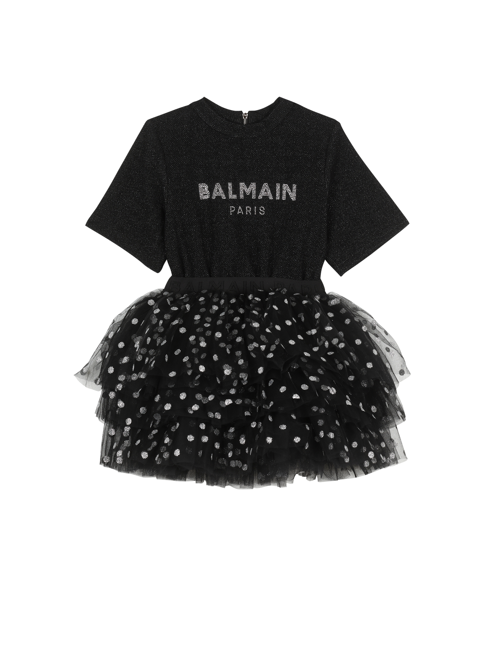 undefined | Cotton dress with Balmain logo