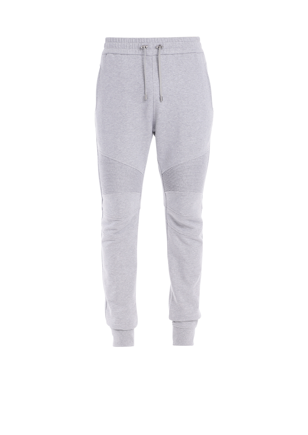 Cotton sweatpants with Balmain Paris logo, grey, hi-res